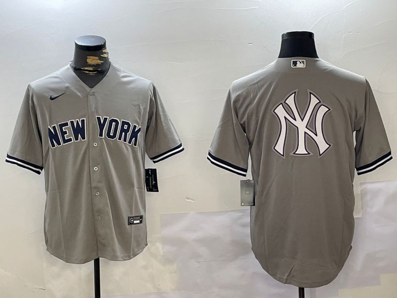 Men New York Yankees Blank Grey Game 2024 Nike MLB Jersey style 102712